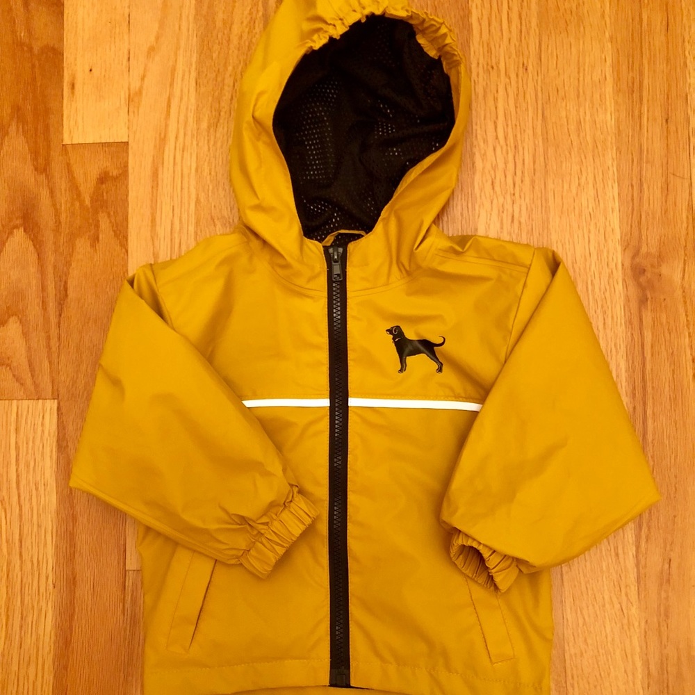 Black Dog Rain Coat Boys/Girls Yellow 18M